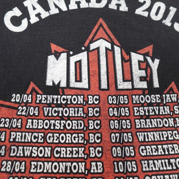 Motley Crue Canada 2013 Tour Shirt Adult XL Band Concert Tee - Picture 7 of 9